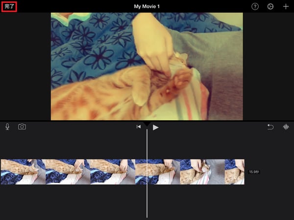 iMovieを使って、iPadでフィルターをかけた動画を保存